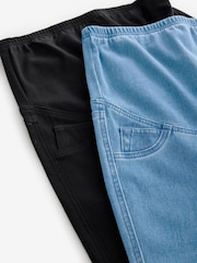 Blue/Black Maternity Denim Jeggings 2 Pack - Image 10 of 10