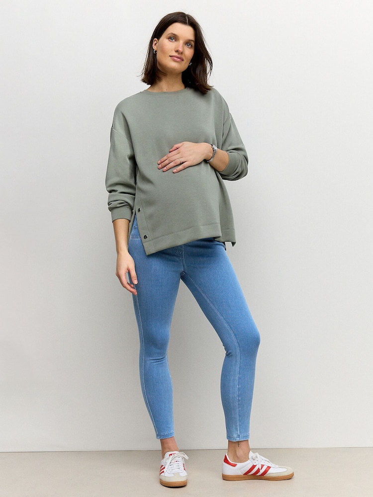 Blue/Black Maternity Denim Jeggings 2 Pack - Image 2 of 10