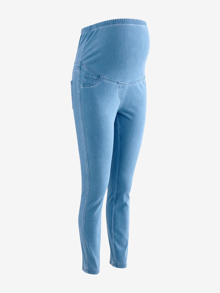 Blue/Black Maternity Denim Jeggings 2 Pack - Image 6 of 10