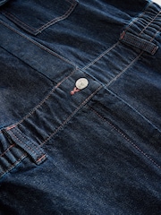 Dark Blue 100% Cotton Maternity Denim Boilersuit - Image 8 of 9