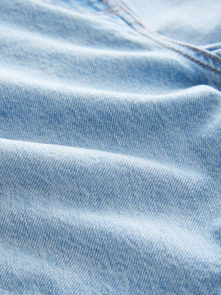 Mid Blue Maternity Denim 100% Cotton Shorts - Image 7 of 9
