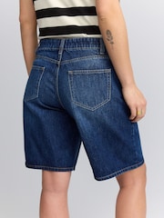Lavado oscuro - Maternity Denim Long Shorts - Imagen 4 de 10