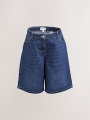 Lavado oscuro - Maternity Denim Long Shorts - Imagen 6 de 10