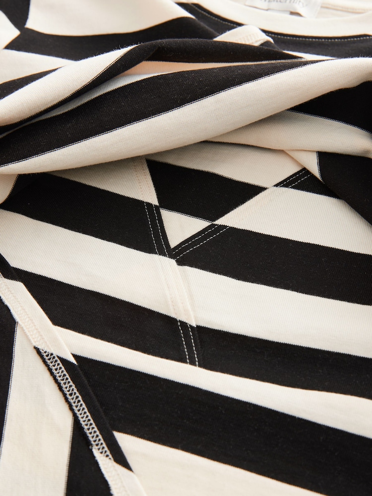 Neutral Stripe And Black Maternity Nursing T-Shirts 2-Pack - Image 11 of 13