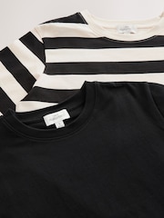 Neutral Stripe And Black Maternity Nursing T-Shirts 2-Pack - Image 13 of 13