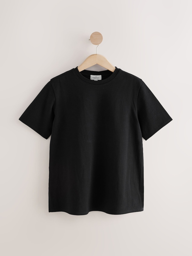 Neutral Stripe And Black Maternity Nursing T-Shirts 2-Pack - Image 2 of 13