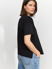Neutral Stripe And Black Maternity Nursing T-Shirts 2-Pack - Image 6 of 13