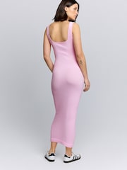 Pink Maternity Square Neck Seamless Dress - Image 4 of 7