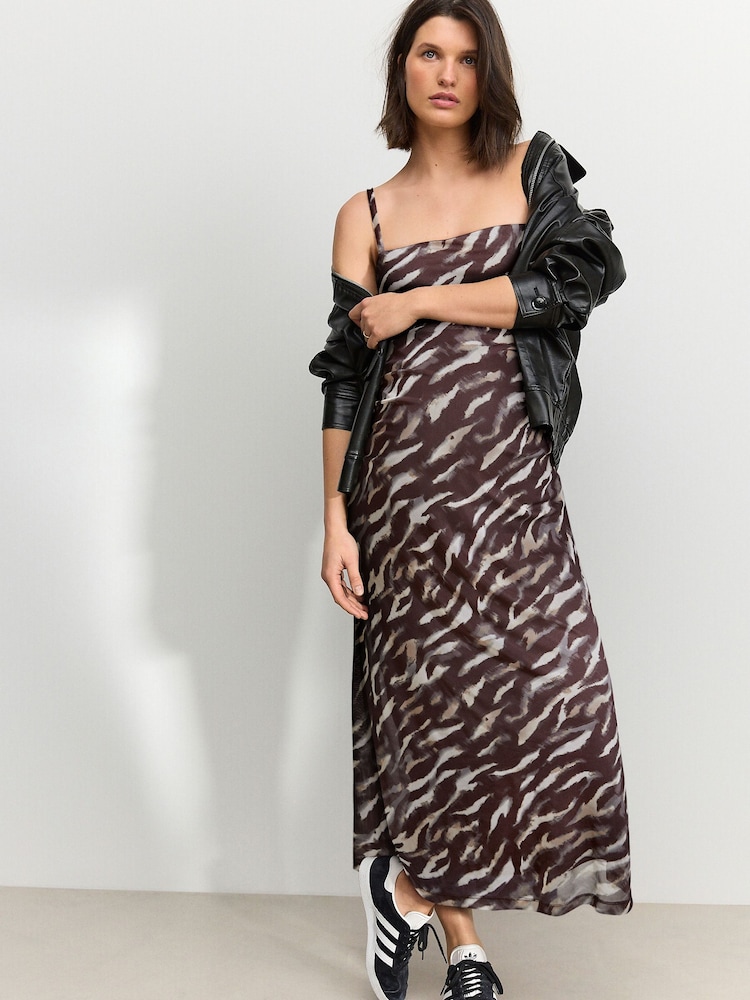Animal Maternity Mesh Cami Dress - Image 1 of 10