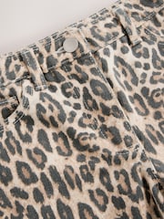 Animal Print Leopard Print 100% Cotton Barrel Jeans (3-16yrs) - Image 7 of 7