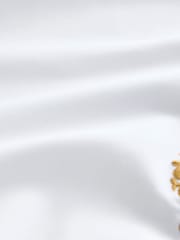 White 100% Cotton Poplin Kurta with Embroidery - Image 9 of 9