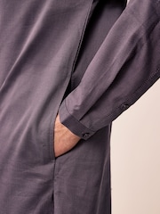 Lavender Purple Textured 100% Cotton Signature Kurta - Image 6 of 10