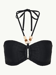 Sea Level Black Black Caracus Ring Bandeau Bikini Top - Image 9 of 9