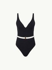 Sea Level Black Babylon Plunge One Piece Swimsuit - Image 6 of 6