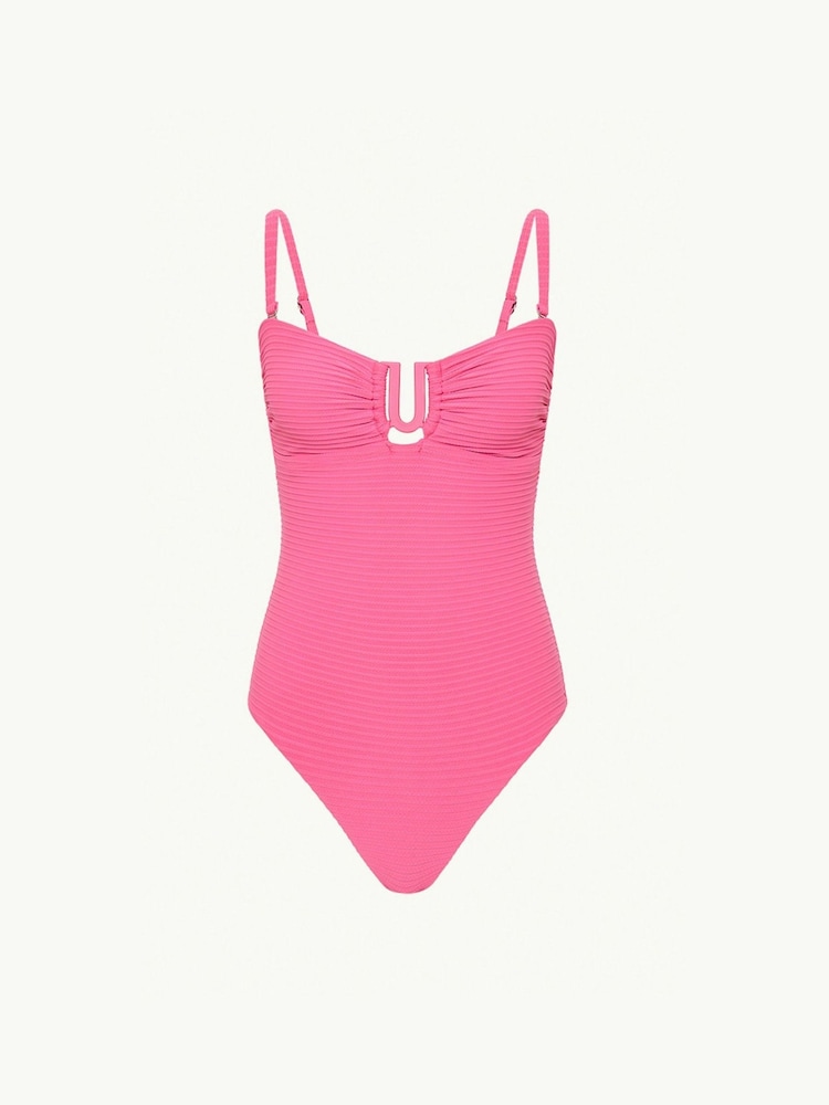 Sea Level Pink Spinnaker U Bar Bandeau Swimsuit - Image 7 of 7
