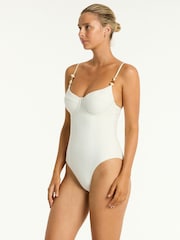 Sea Level Cream Caracus Balconette Bra One Piece Swimsuit - Image 3 of 8