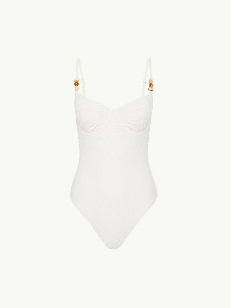 Sea Level Cream Caracus Balconette Bra One Piece Swimsuit - Image 8 of 8