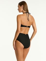 Sea Level Black Caracus Panelled High Waist Bikinis - Image 3 of 9