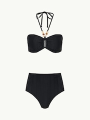 Sea Level Black Caracus Panelled High Waist Bikinis - Image 8 of 9
