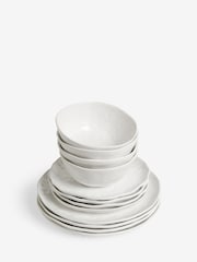 12 Piece White Anya Dinner Set - Image 5 of 5