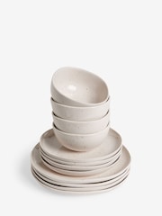 12 Piece Natural Amira Speckle Dinner Set - Image 1 of 1