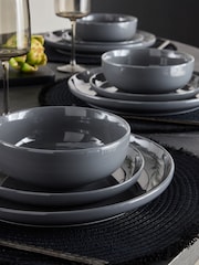 12 Piece Charcoal Grey Moderna Dinner Set - Image 4 of 5