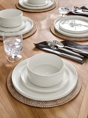 12 Piece White Flynn Dinner Set - Image 1 of 4