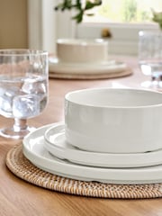12 Piece White Flynn Dinner Set - Image 2 of 4