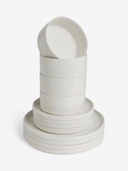 12 Piece White Flynn Dinner Set - Image 4 of 4