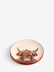 Set of 2 Natural Hamish The Highland Cow Side Plates - Image 4 of 5