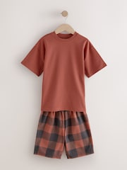 Grün/Orange - Kurze, karierte Pyjamas im 3er-Pack (3–16 Jahre) - Bild 8 von 11