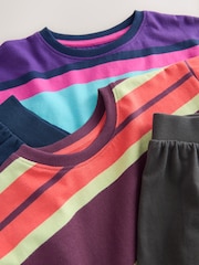 Multi Bright Stripe Short Pyjamas 2 Pack (3-16yrs) - Image 11 of 11