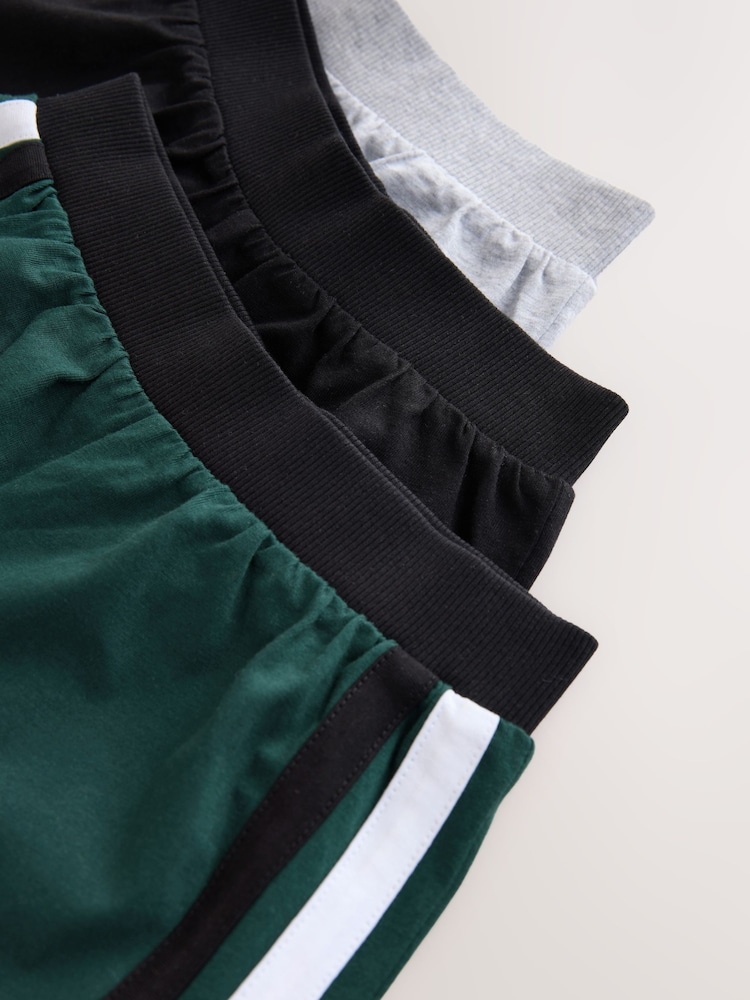 Black/Green Short 100% Cotton Pyjamas 3 Pack (3-16yrs) - Image 7 of 7 Black/Green Short 100% Cotton Pyjamas 3 Pack (3-16yrs) - Image 7 of 7