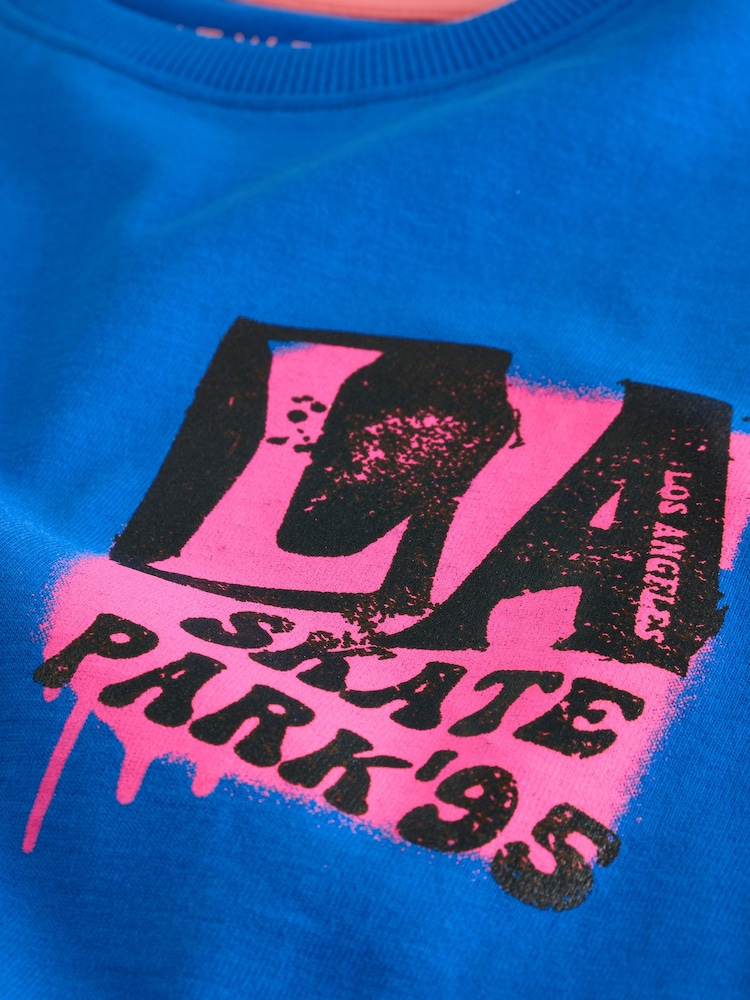 Blue/ Green Cities Short Pyjamas 2 Pack (3-16yrs) - Image 7 of 7