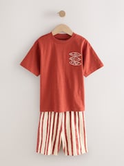 Red/ Blue/ Green Stripes Short Pyjamas 3 Pack (3-16yrs) - Image 4 of 7