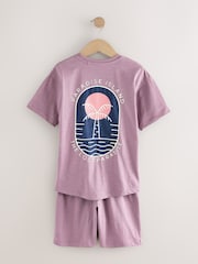 Navy/ Purple Waves Short Pyjamas 3 Pack (3-16yrs) - Image 10 of 12