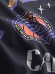 Black/Purple Basketball Short Pyjamas 2 Pack (3-16yrs) - Image 11 of 11