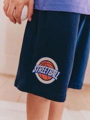 Black/Purple Basketball Short Pyjamas 2 Pack (3-16yrs) - Image 5 of 11