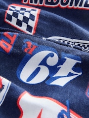 Red/Navy/White Moto Racing 100% Cotton Short Pyjamas 2 Pack (4-16yrs) - Image 7 of 7