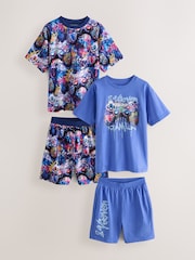 Multi Bright Graffiti Gamer Short Pyjamas 2 Pack (3-16yrs) - Image 9 of 14
