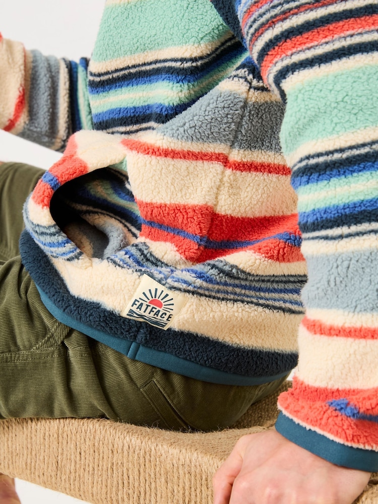 Blue Stripe Fleece Half Zip - Image 5 of 6
