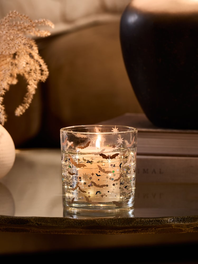 Black Bat Pumpkin Spice Light Up Candle - Image 1 of 3