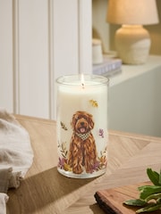 Orange Louie the Labradoodle Pumpkin Ginger Chai Pillar Candle - Image 1 of 3