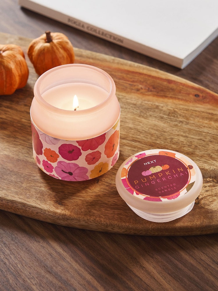 Orange Autumnal Pumpkin Ginger Chai Mini Candle - Image 1 of 4