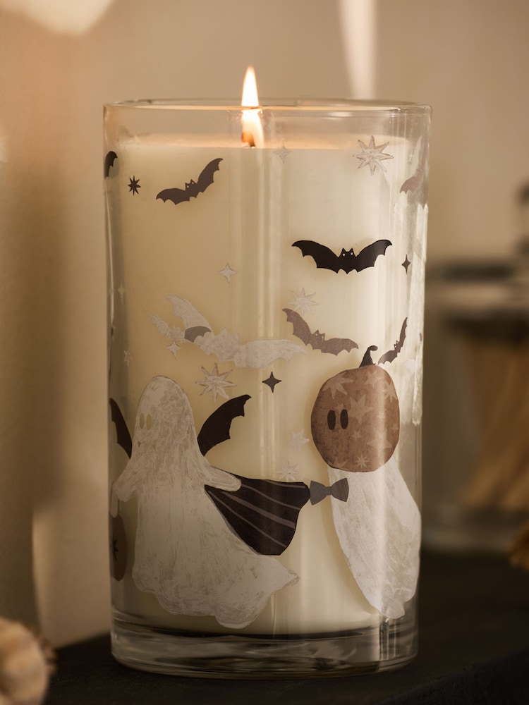 Natural Ghost Pumpkin Spice Pillar Candle - Image 1 of 3