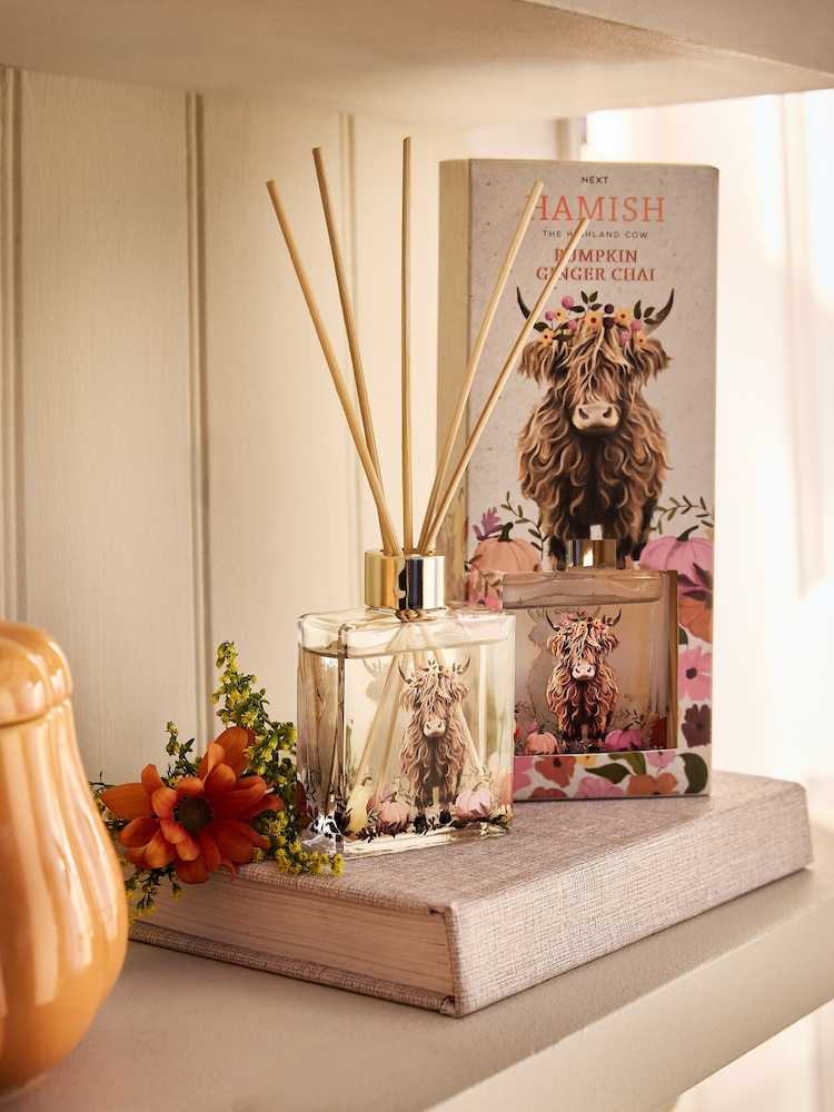 Hamish the Highland Cow Pumpkin Ginger Chai 70ml Diffuser - Image 1 of 3