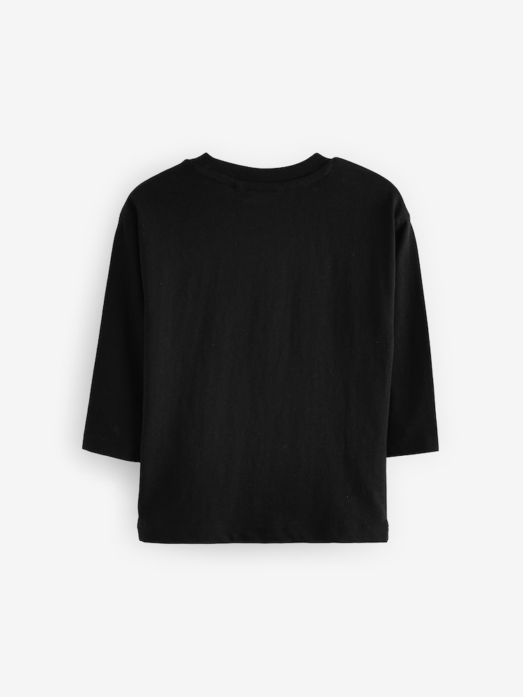 Metallic Bear Long Sleeve 100% Cotton T-Shirt (3mths-7yrs) - Image 2 of 4 Metallic Bear Long Sleeve 100% Cotton T-Shirt (3mths-7yrs) - Image 2 of 4