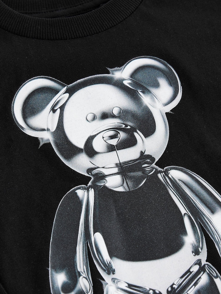 Metallic Bear Long Sleeve 100% Cotton T-Shirt (3mths-7yrs) - Image 4 of 4 Metallic Bear Long Sleeve 100% Cotton T-Shirt (3mths-7yrs) - Image 4 of 4