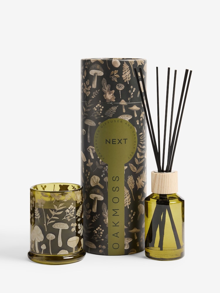 Black/Green Oakmoss Diffuser and Candle Set - Image 4 of 4