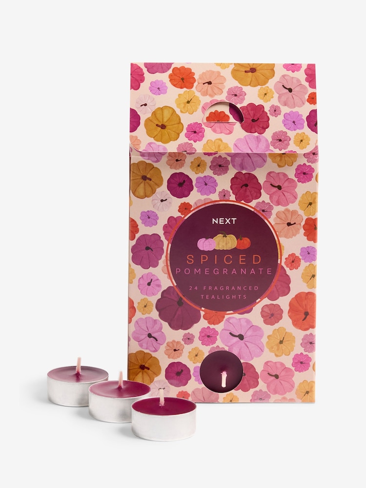 Orange Autumnal Pumpkin Ginger Chai 24 Pack Tealights Candle - Image 4 of 4